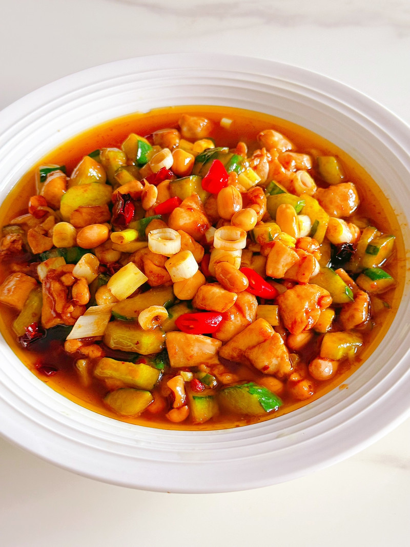 Kung Pao Chicken served in a traditional bowl with rice