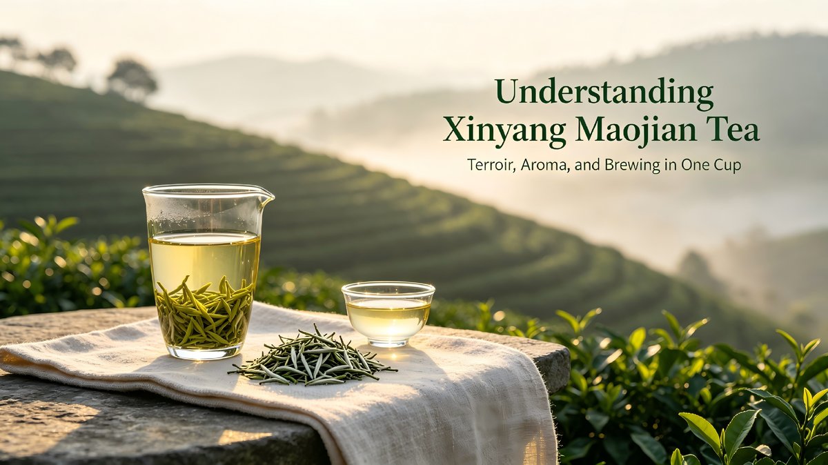 Xinyang Maojian — needle-leaf green tea from the Dabie Mountains
